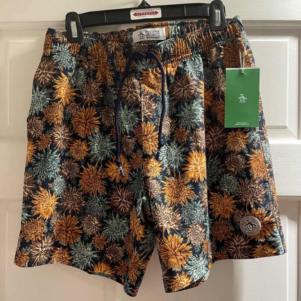 Original Penguin Floral Burst Swim Trunks